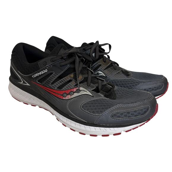 Saucony - Tornado 2 - Versafoam Running Sneaker Shoes - Black/Red- Men\'s 12.5 main image 6
